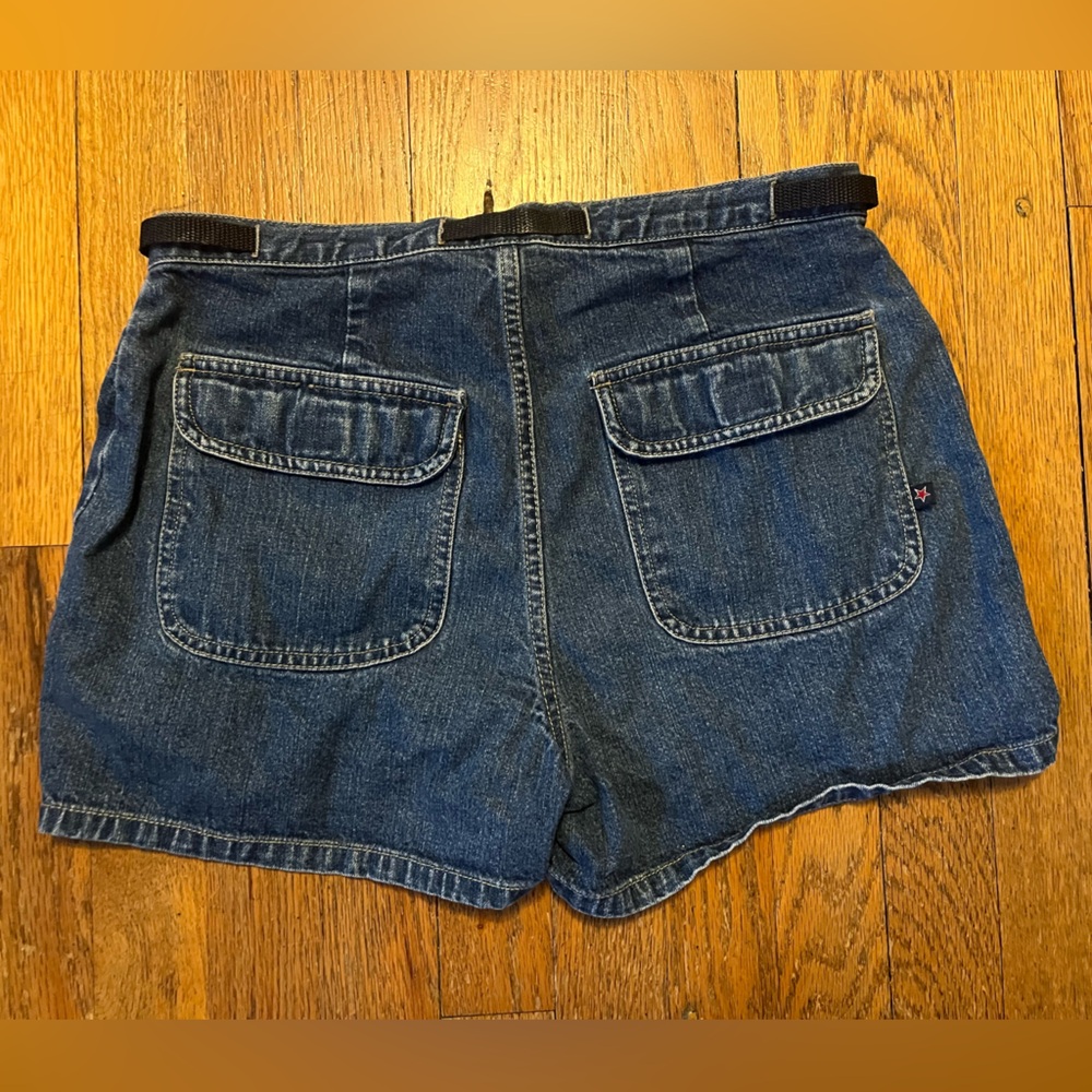 BUM Medium Wash Cargo Shorts with Belt - Picture 2 of 4